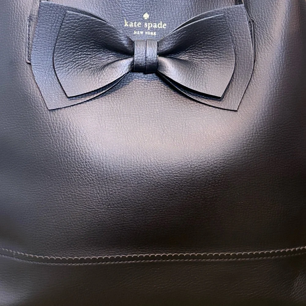 Kate Spade Black Tote with Bow Accent - Picture 2 of 10